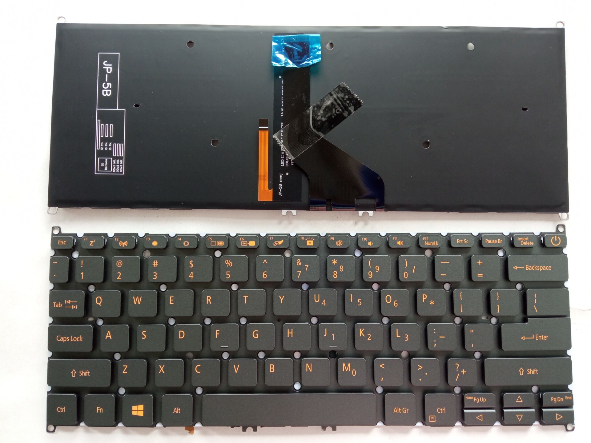 Picture of New Replacement Laptop Keyboard For ACER SF514-52 with switch Blue Backlit，Gold Printing (OEM) US Layout